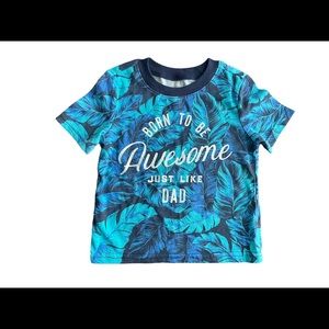 Kidgets Little Boys Crewneck Tee in Tropical Teal Size 18 Months